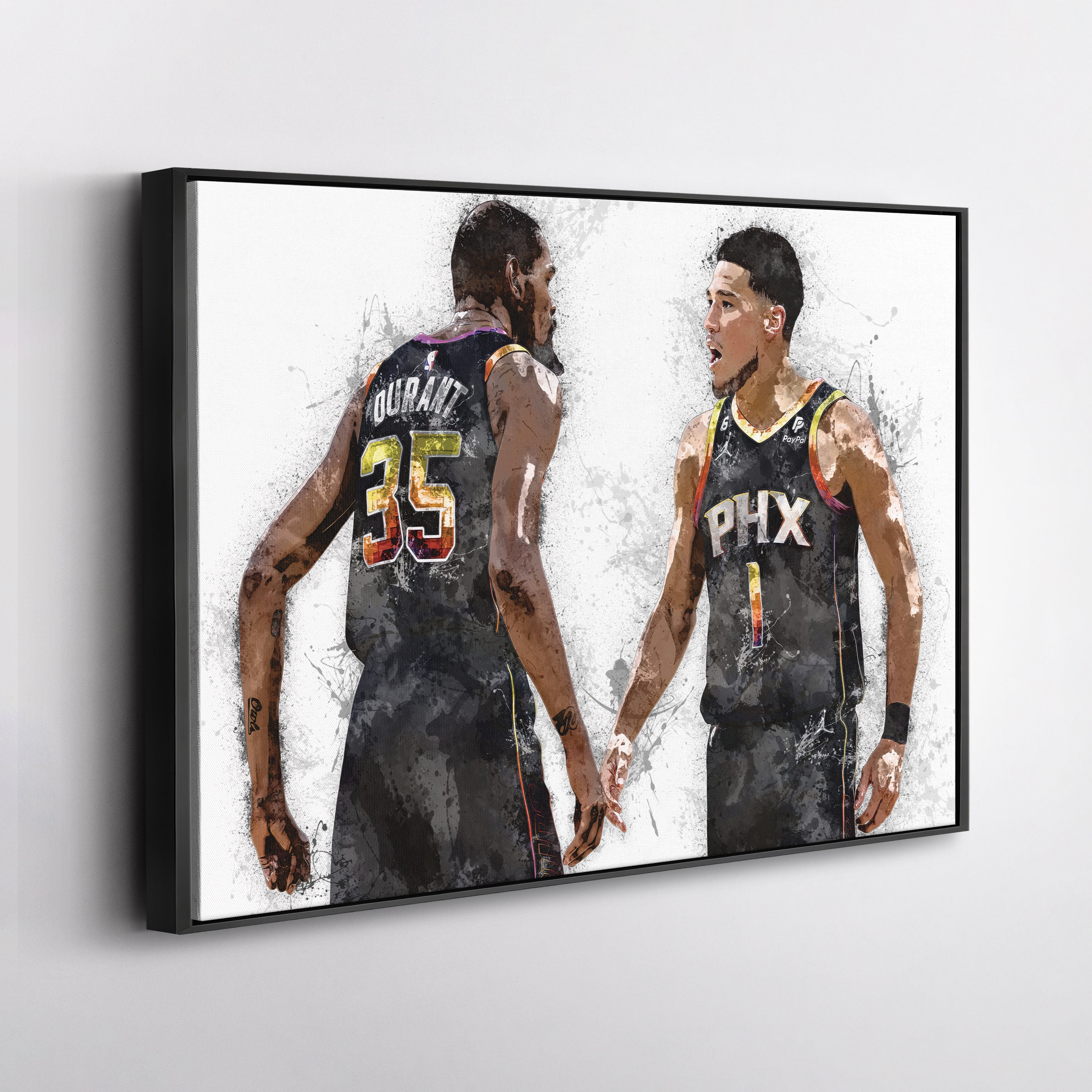 Kevin Durant & Devin Booker Canvas Art – Phoenix Suns Wall Decor