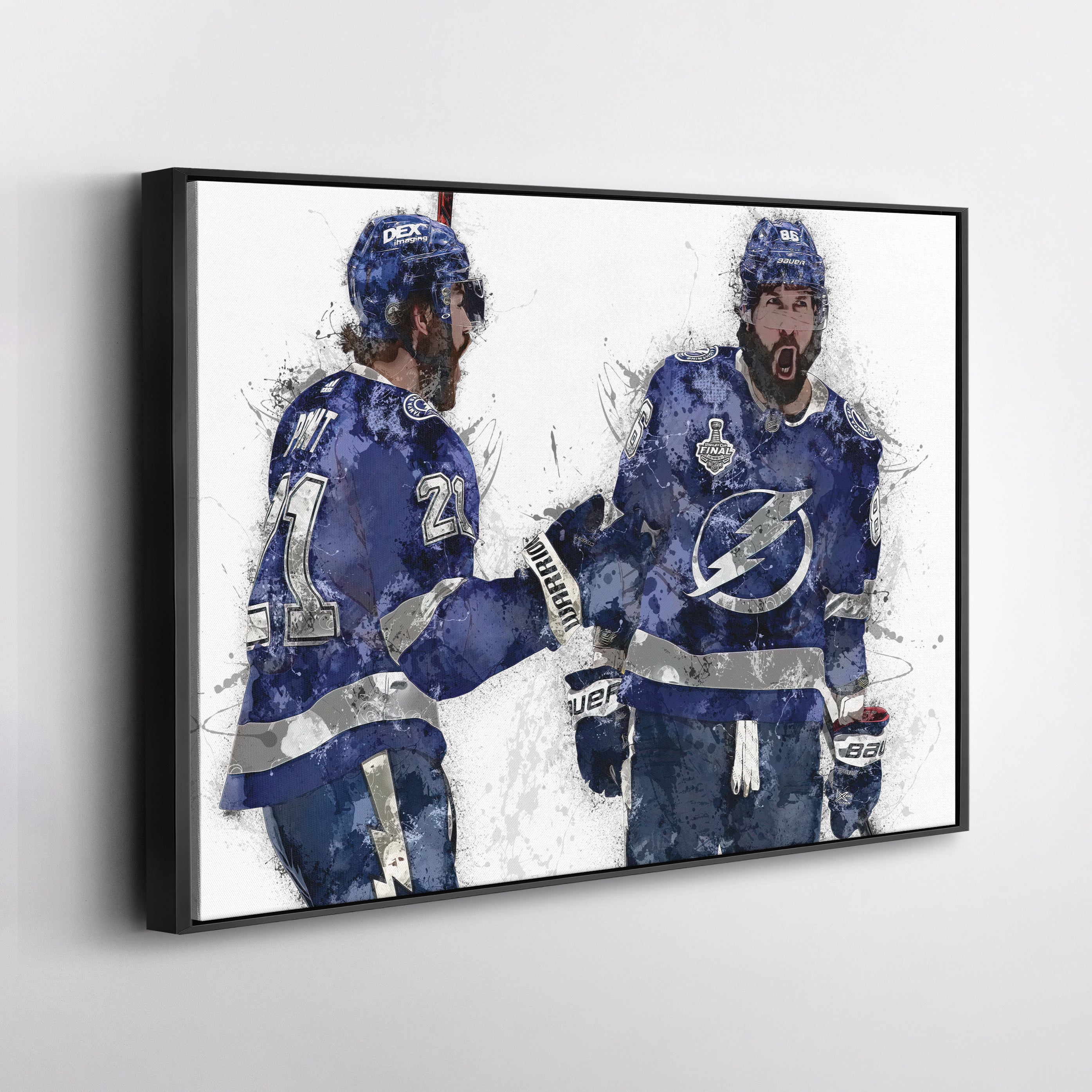 Brayden Point & Nikita Kucherov Canvas Art – Tampa Bay Lightning Wall Decor