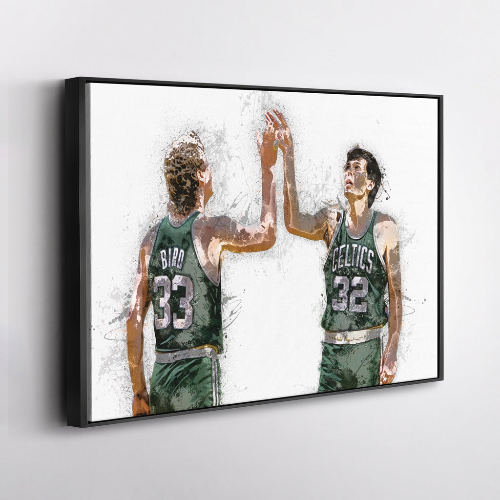 Larry Bird & Kevin McHale Canvas Art – Boston Celtics Wall Decor