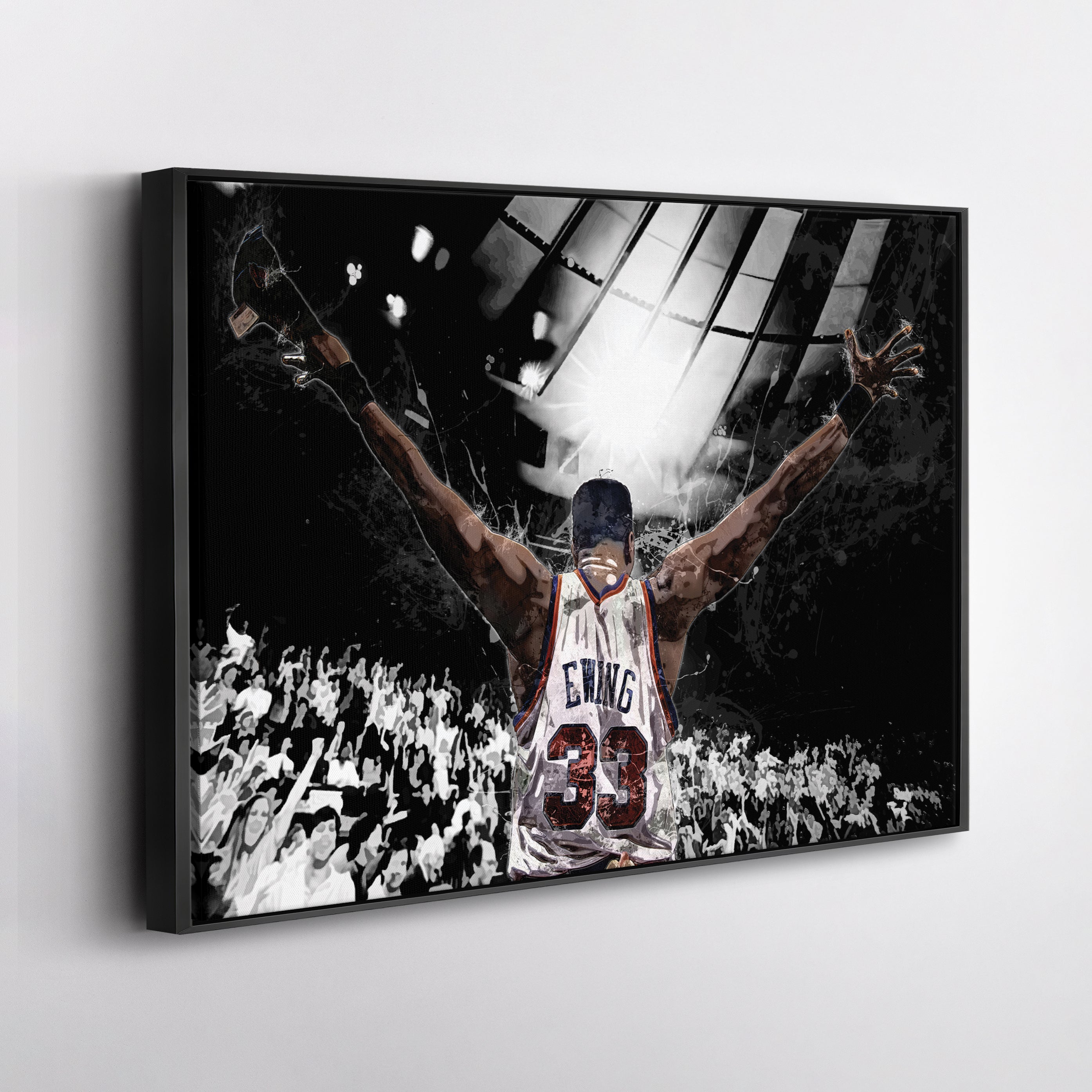 Patrick Ewing Canvas Art – Knicks Basketball Wall Decor