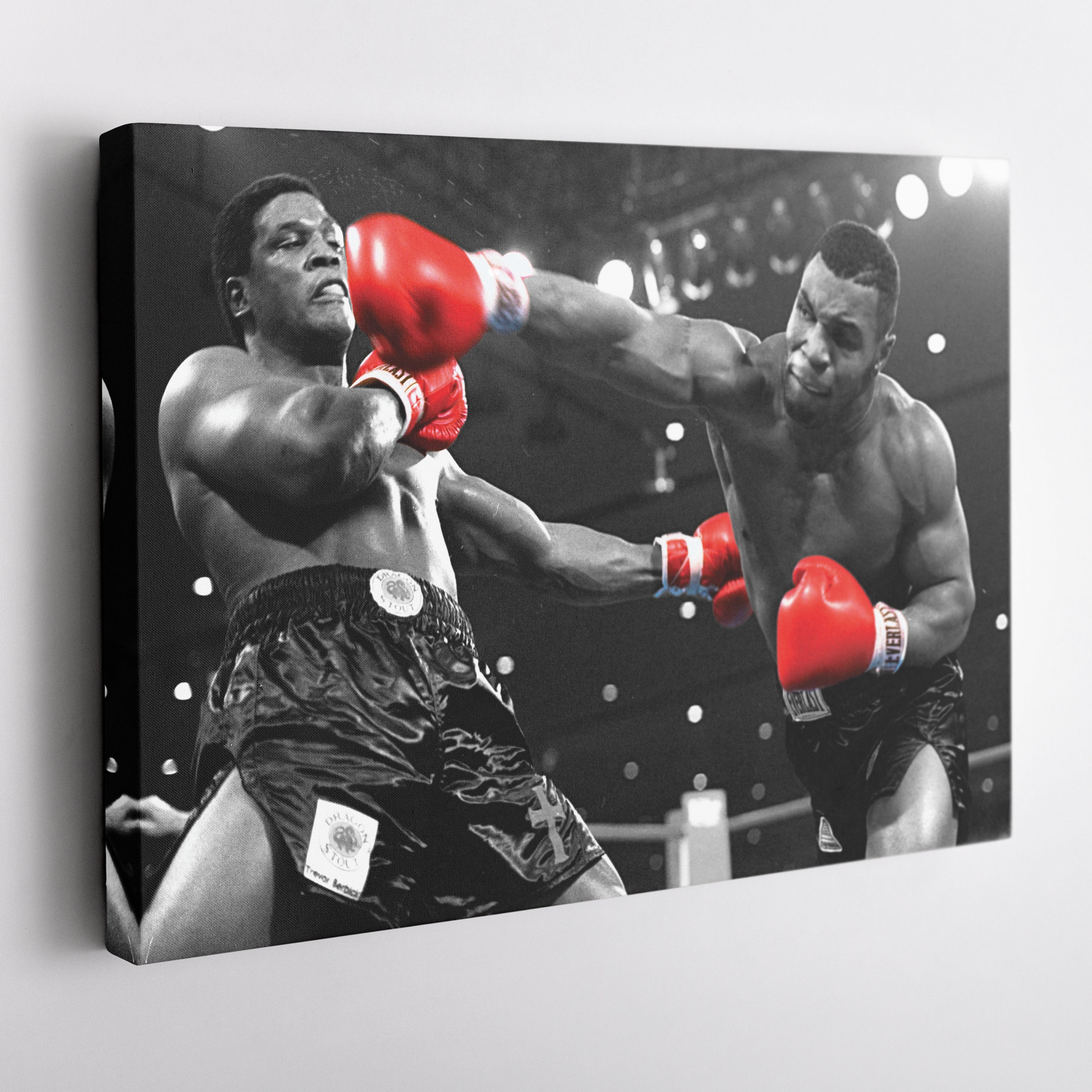 Mike Tyson vs Trevor Berbick Canvas Art – Boxing Wall Decor