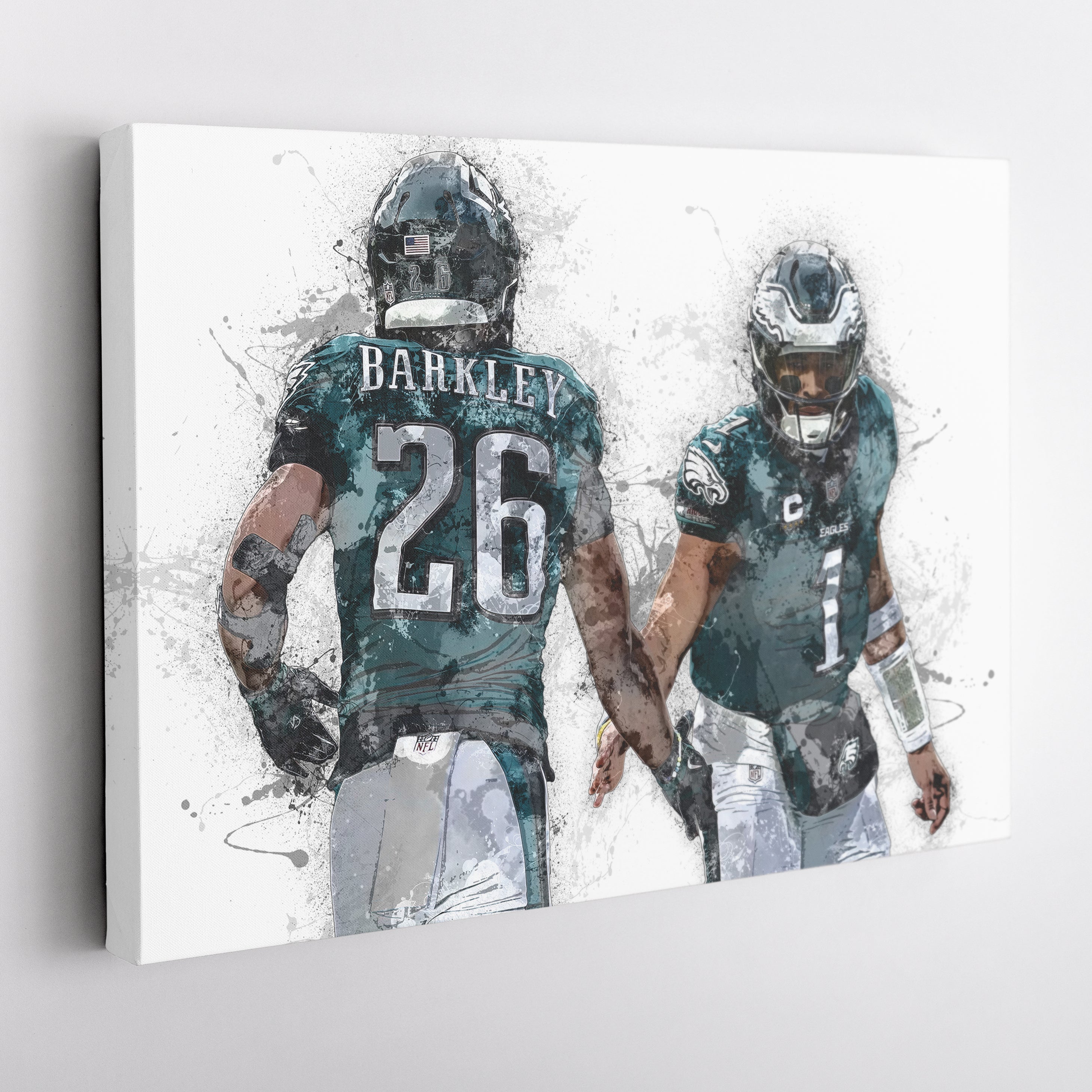 Jalen Hurts & Saquon Barkley Canvas Art – Philadelphia Eagles Wall Art