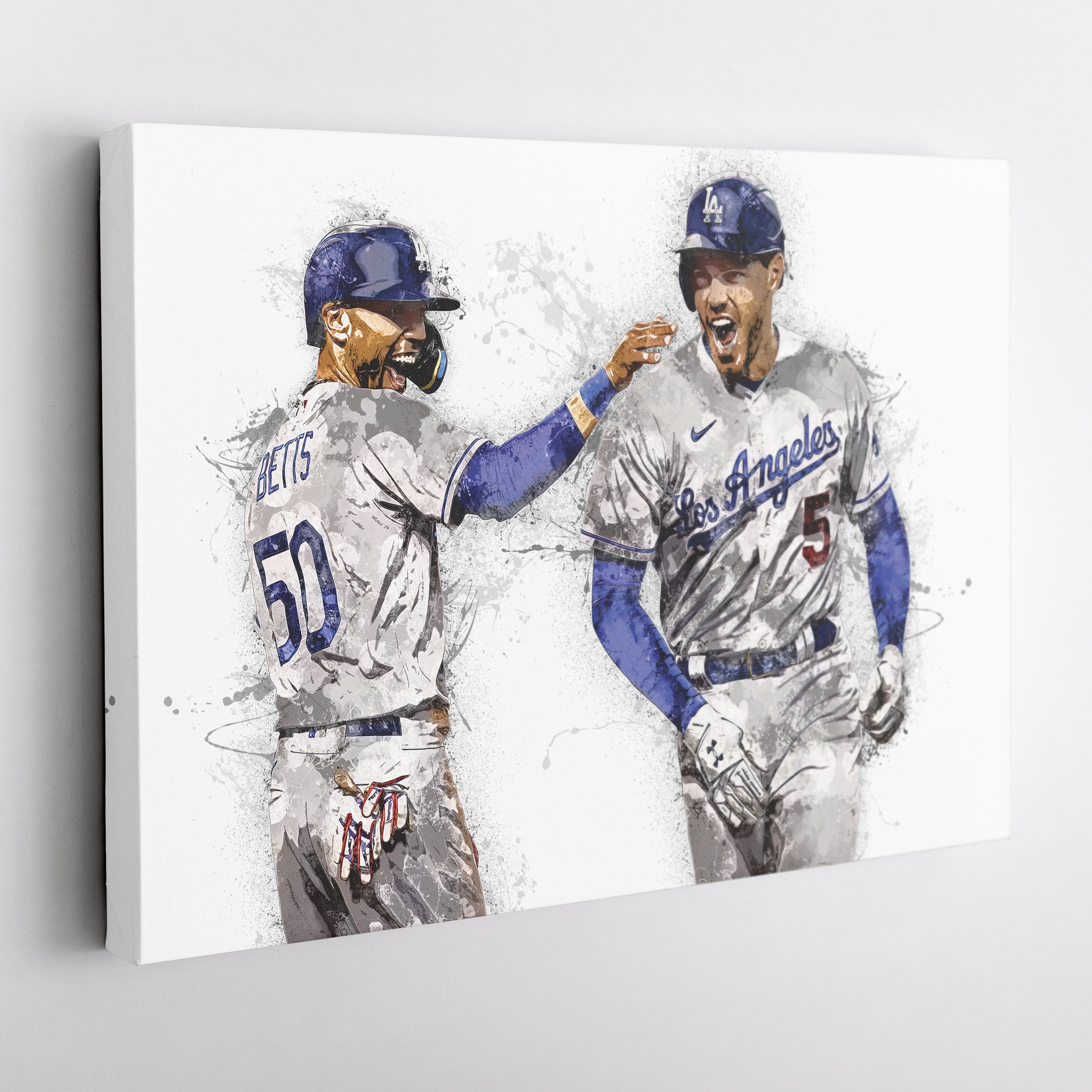 Freddie Freeman & Mookie Betts Canvas Art – Los Angeles Dodgers Wall Decor