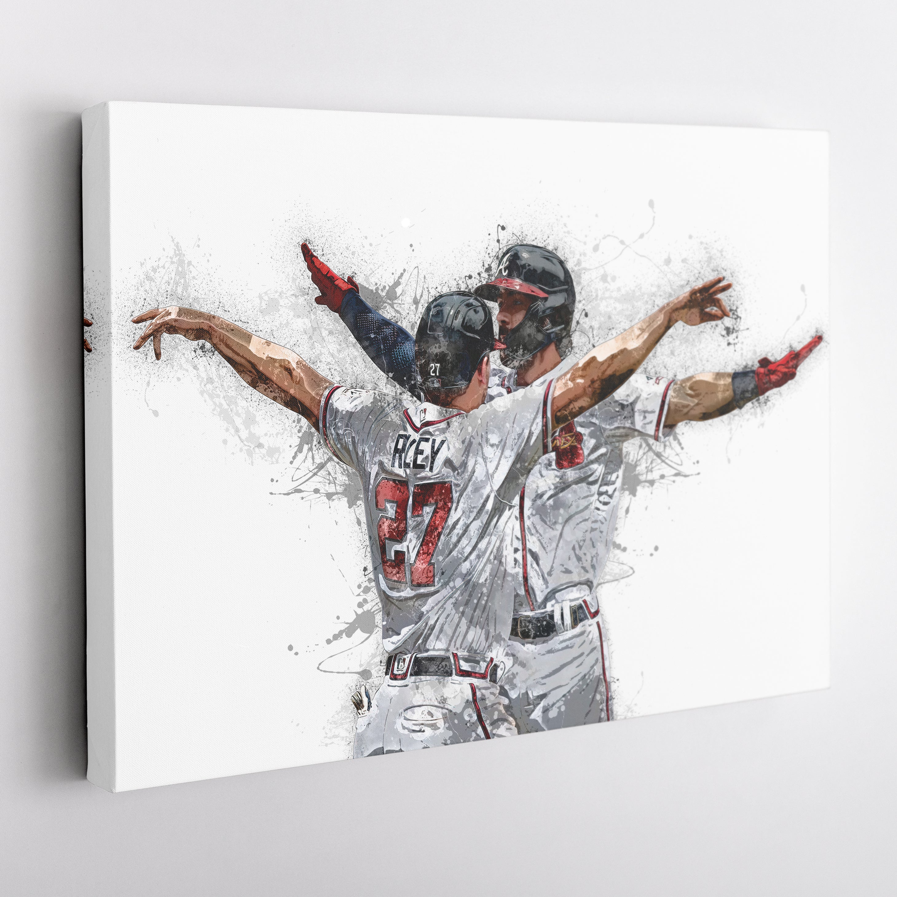 Austin Riley & Dansby Swanson Canvas Art – Atlanta Braves Wall Decor
