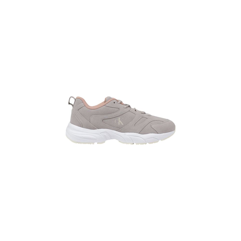 Calvin Klein Jeans Gray Artificial Leather Athletic Sneakers