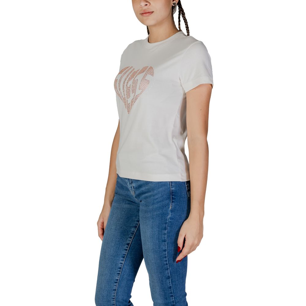Guess Active Cream Cotton T-Shirt
