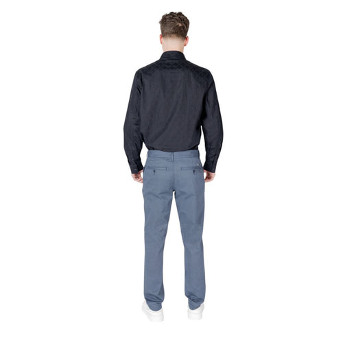 Armani Exchange Blue Cotton Skinny Pants