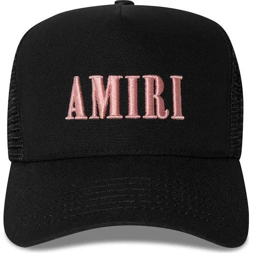 Amiri Core Logo Trucker Hat 'Black/Peach'