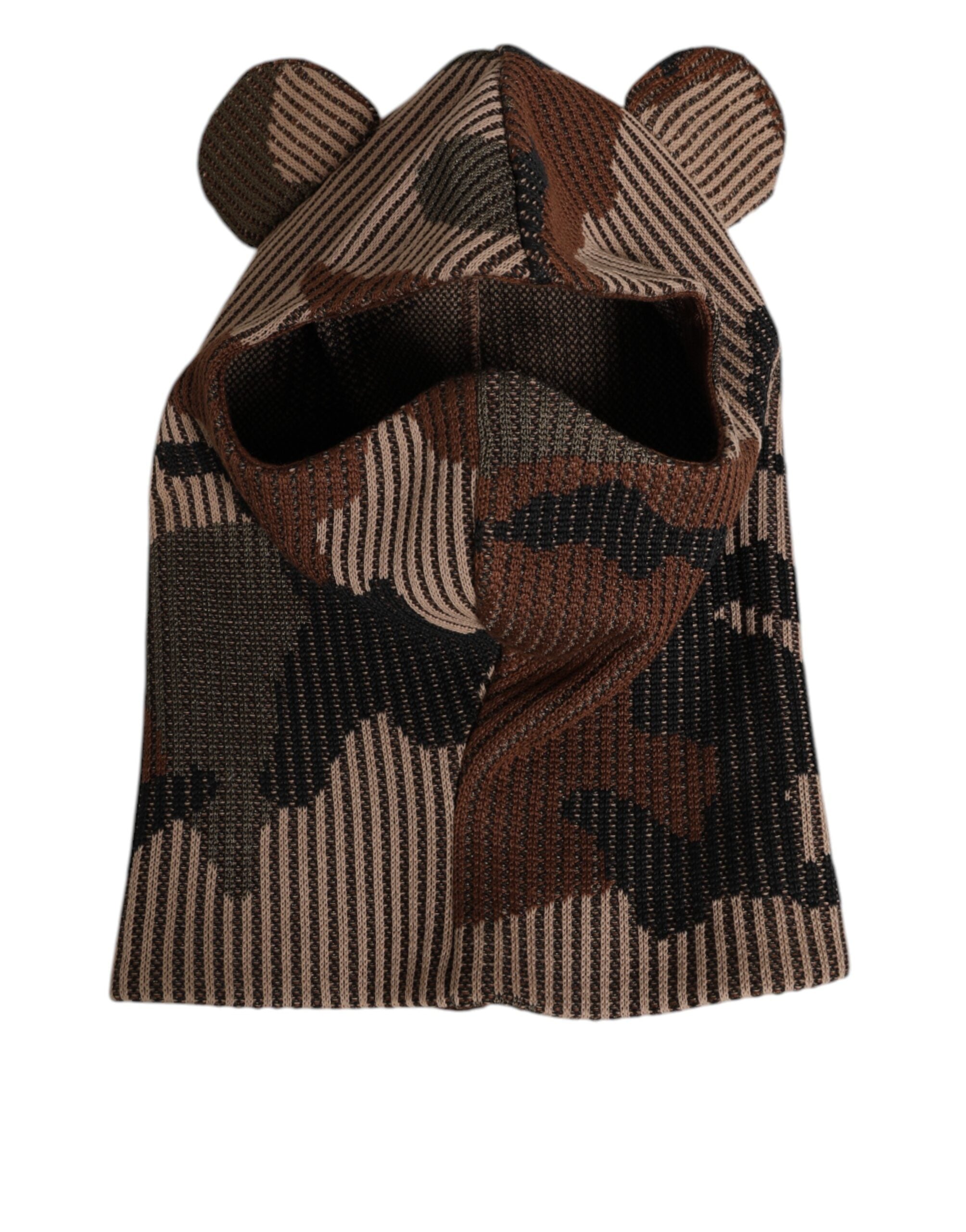 Dolce & Gabbana Multicolor Camouflage Balaclava Mask Men Cap One Size Hat