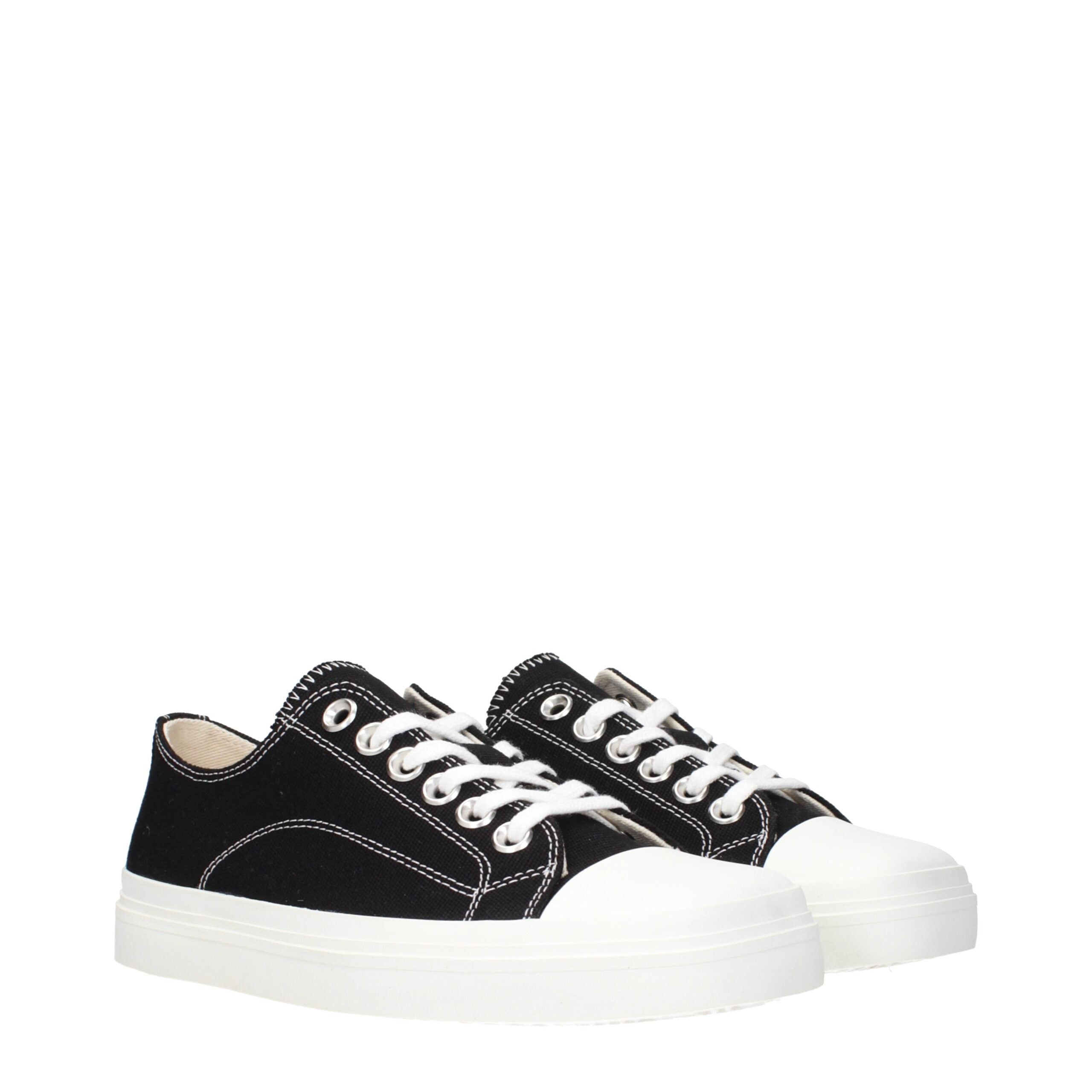 Moschino Black Fabric Low Top Sneakers