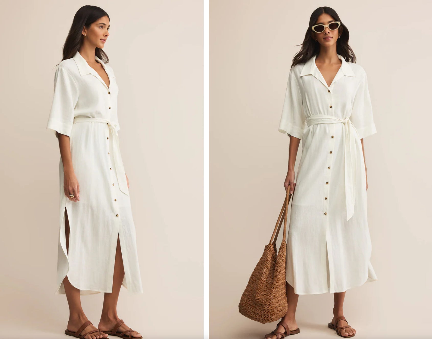Z Supply - Brise Linen Midi Shirt Dress