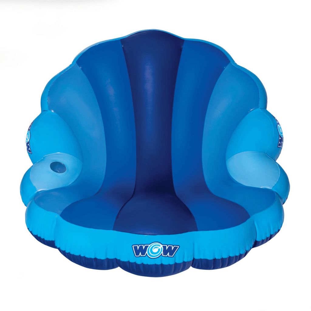 WOW Watersports Indigo Mermaid Shell Lounger Float Curved Shaped Back for Comfort