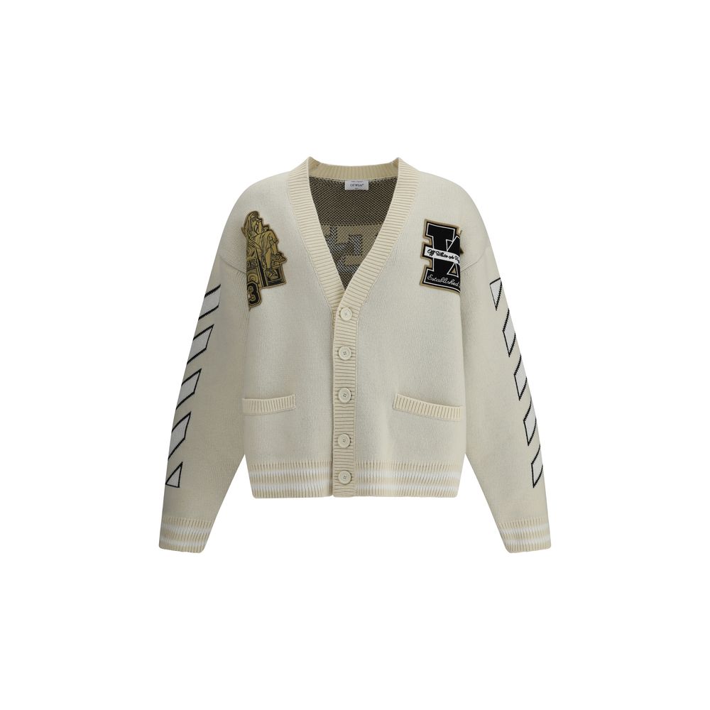 Off-White Beige Cotton Cardigan