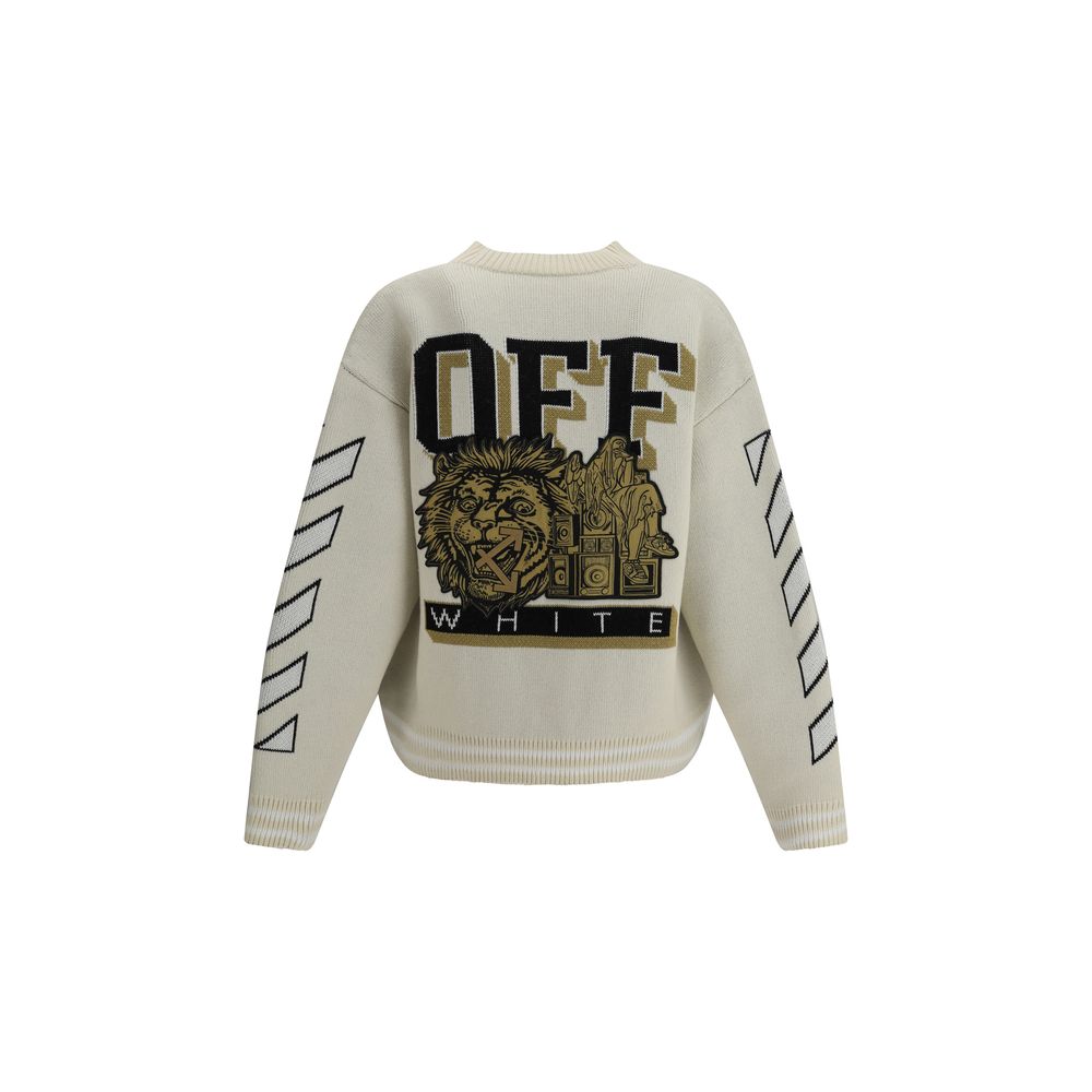 Off-White Beige Cotton Cardigan