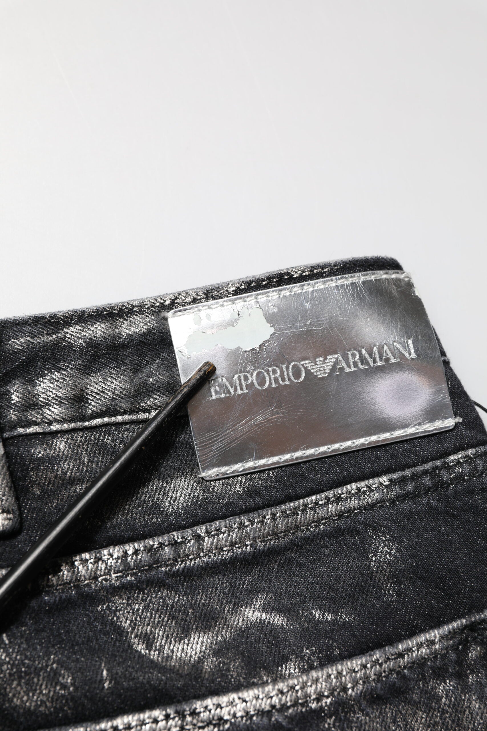 Emporio Armani Black Washed Slim Fit Men Denim Trouser Jeans
