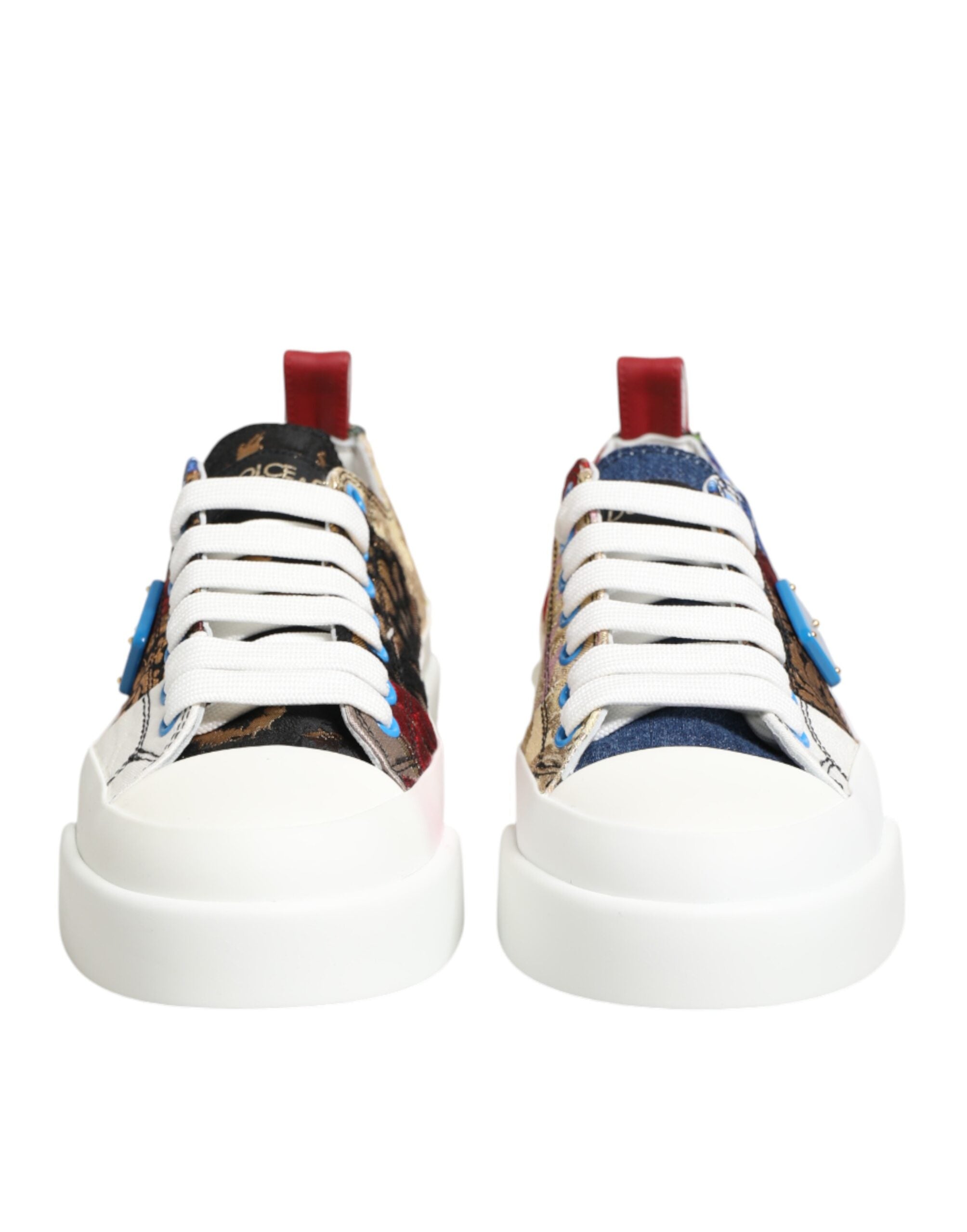 Dolce & Gabbana Multicolor Patchwork Low Top Sneakers Shoes