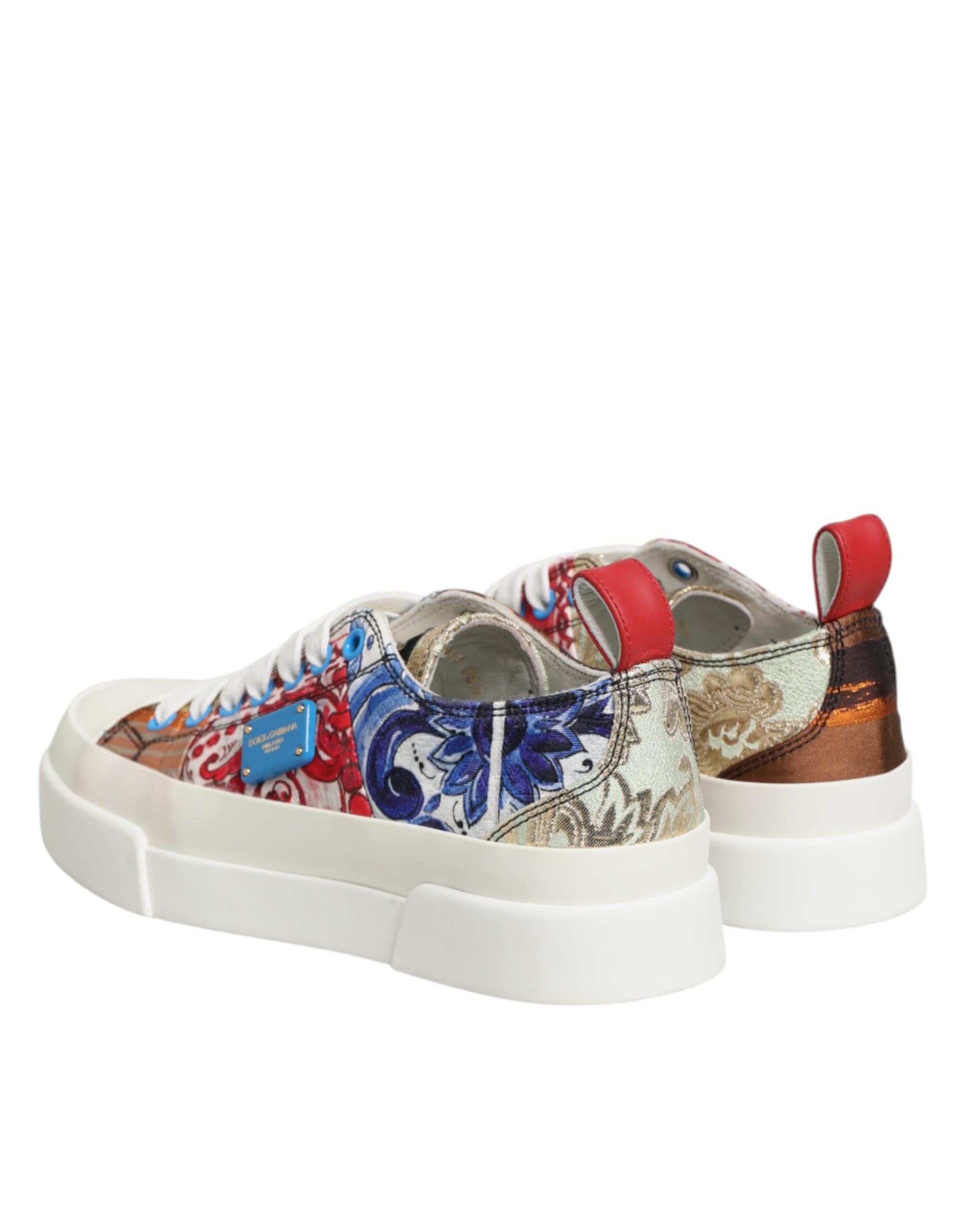 Dolce & Gabbana Multicolor Patchwork Low Top Sneakers Shoes