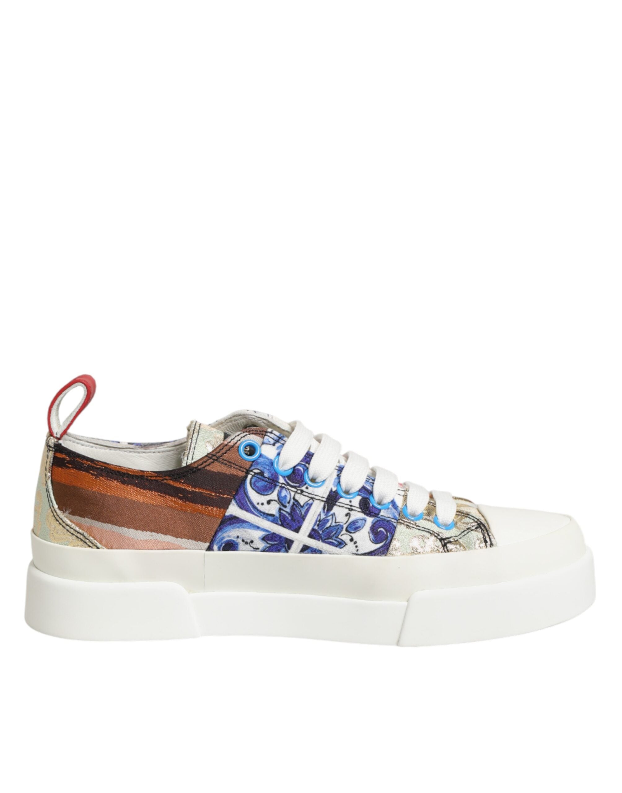 Dolce & Gabbana Multicolor Patchwork Low Top Sneakers Shoes