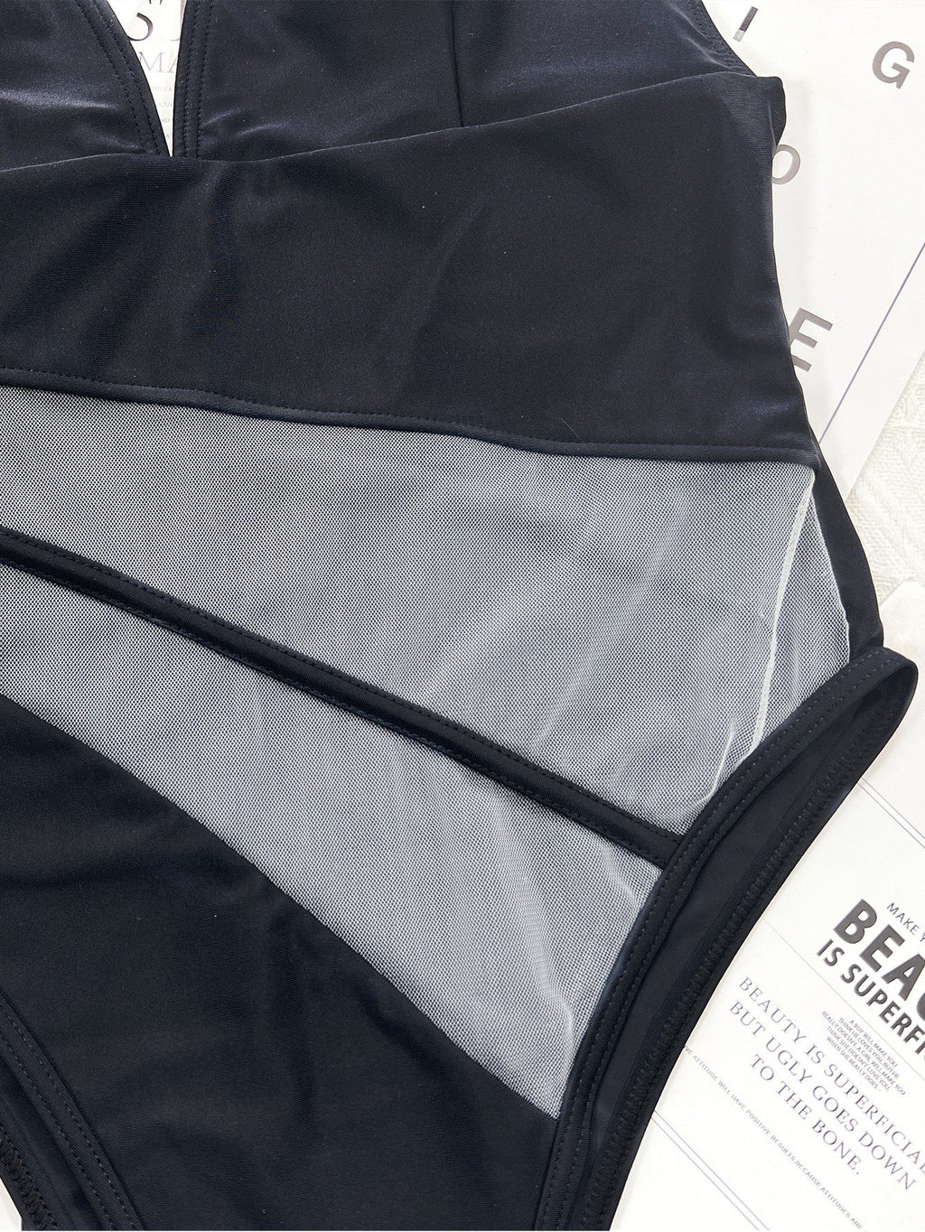 One Piece Swimsuit Women V neck One Piece Bikini