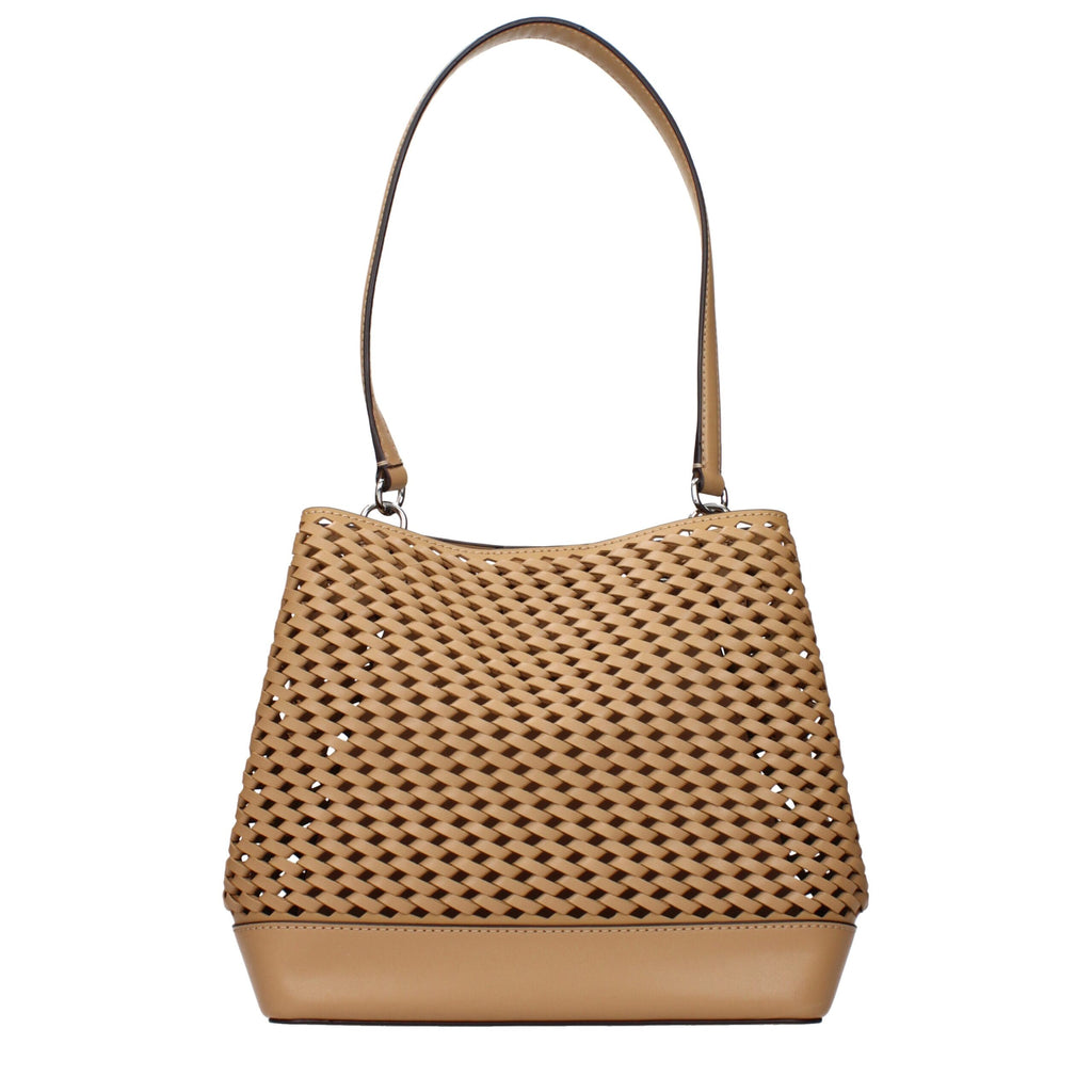 Michael Kors Brown Leather Shoulder Bags