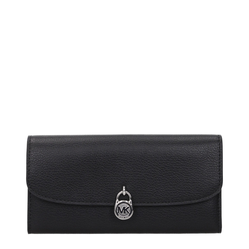 Michael Kors Black Leather Wallets