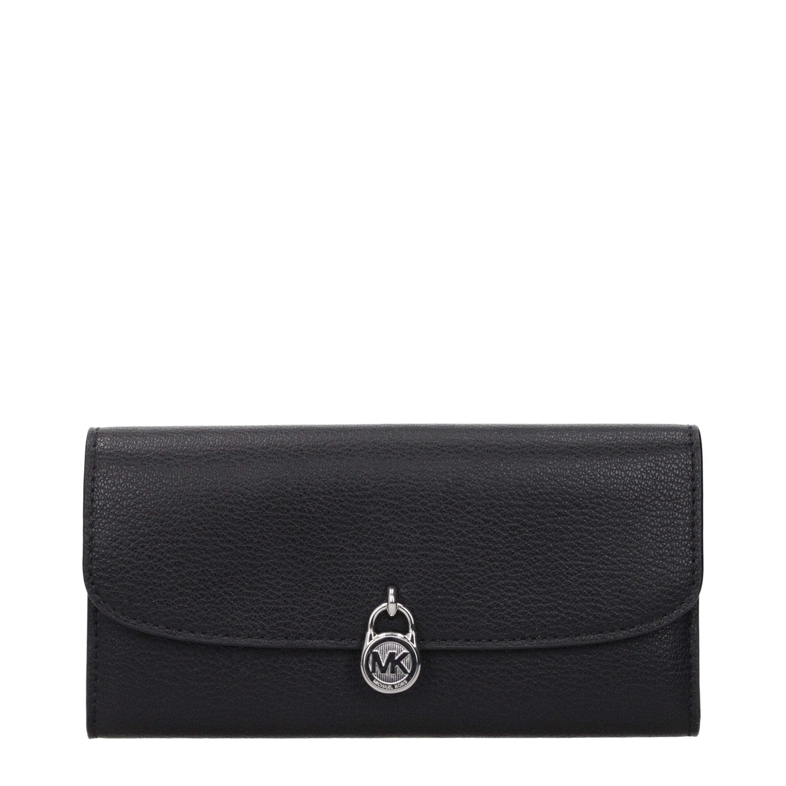 Michael Kors Black Leather Wallets
