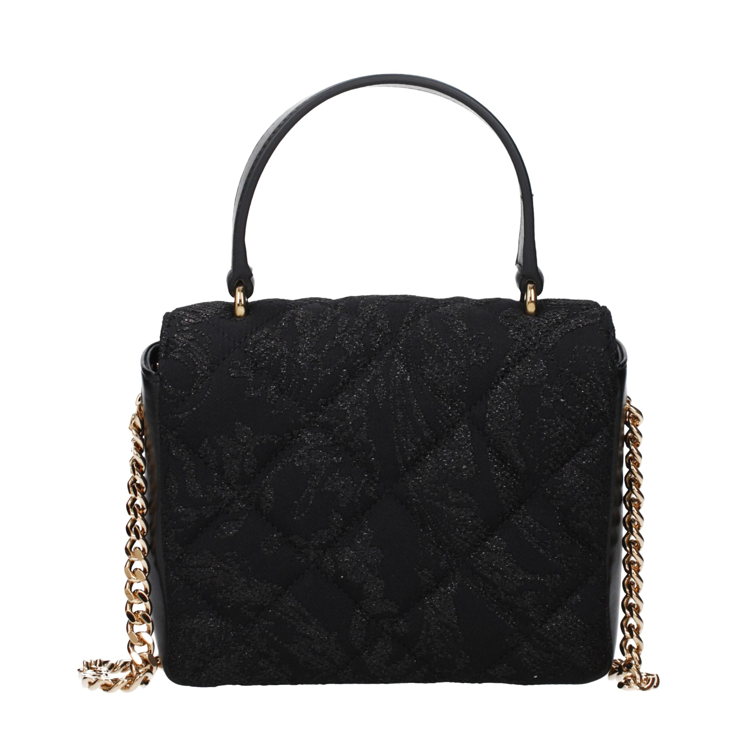 Versace Black Fabric Handbag