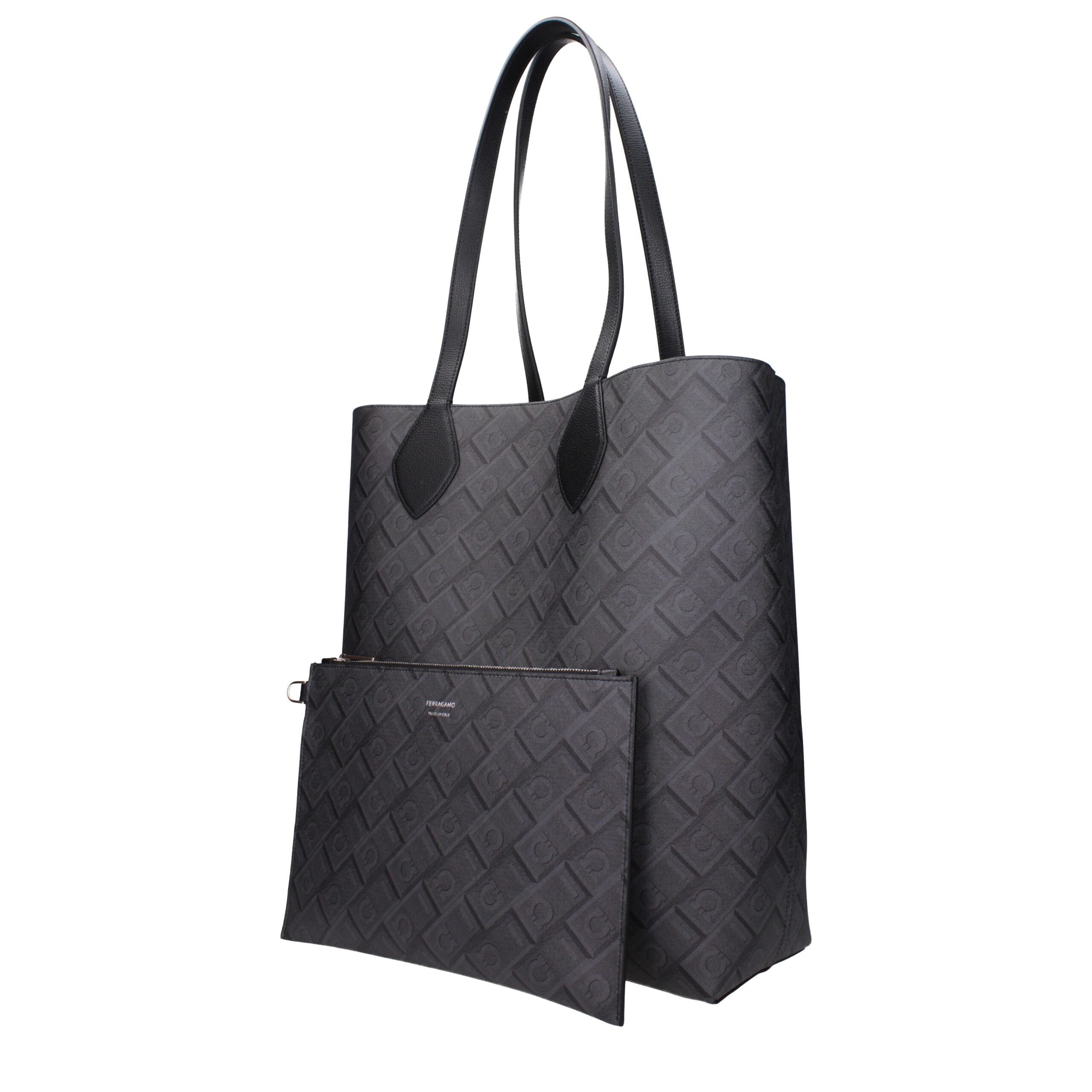 Salvatore Ferragamo Black Leather Shoulder Bag