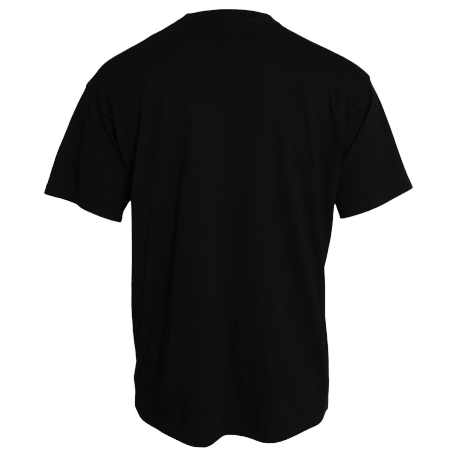 Balenciaga Black Cotton Logo Print Crew Neck Short Sleeves T-shirt