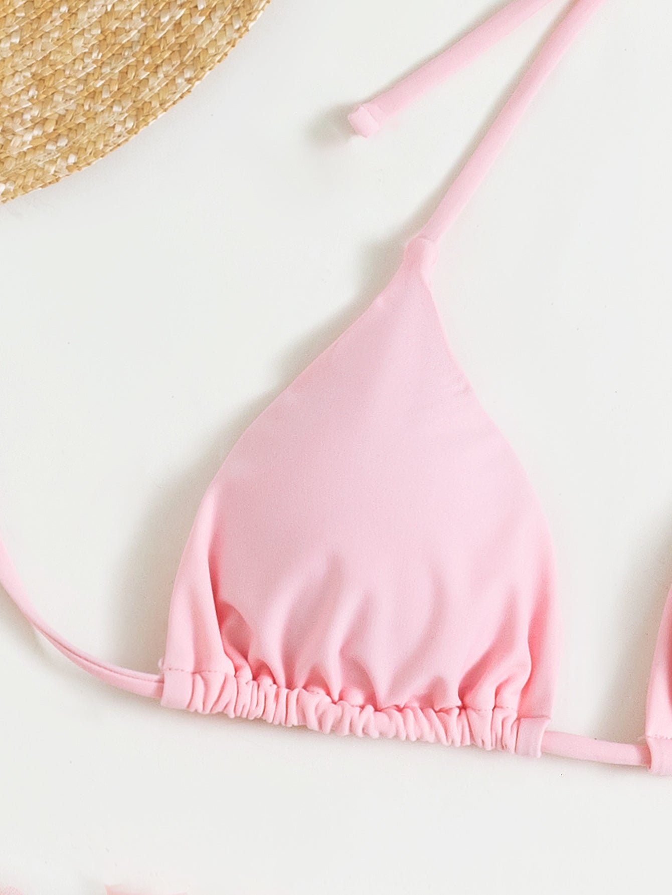 Bikini Swimsuit Women Three-Piece Suit Sexy Bikini Halter Lace-up Floral Gauze Skirt Swimsuit