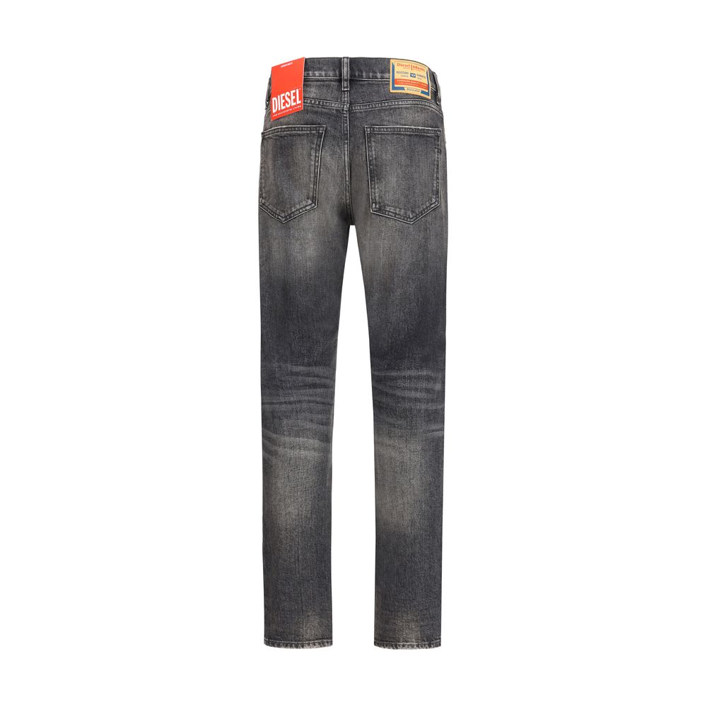 Diesel Gray Cotton Relaxed Fit Jeans