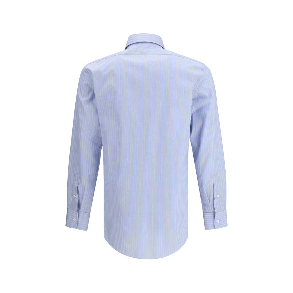 Maison Margiela Blue Cotton Pattern Shirt