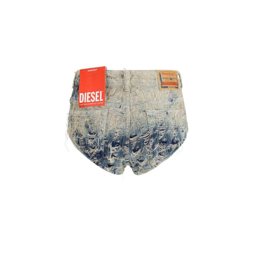 Diesel Blue Cotton Bermuda Shorts