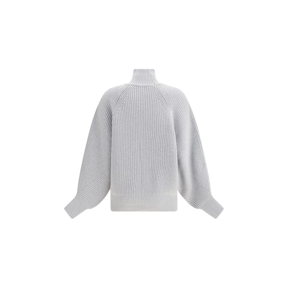 Balmain Gray Wool Sweatshirt
