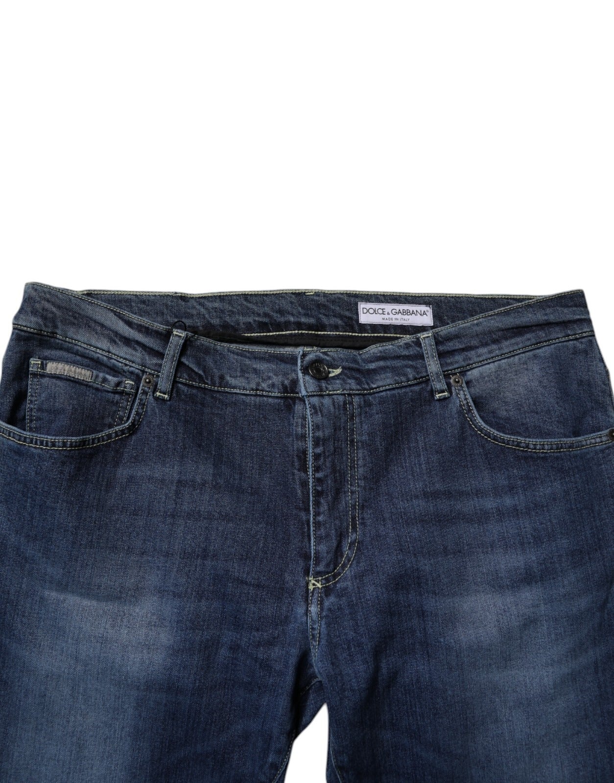 Dolce & Gabbana Blue Washed Cotton Stretch SkinnyDenim Jeans