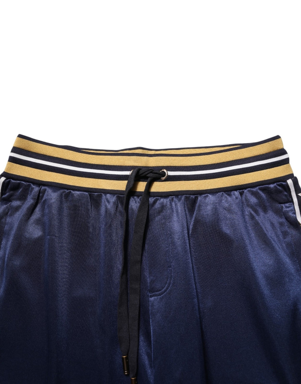 Dolce & Gabbana Blue Nylon Jogger Mid Waist Trouser Pants