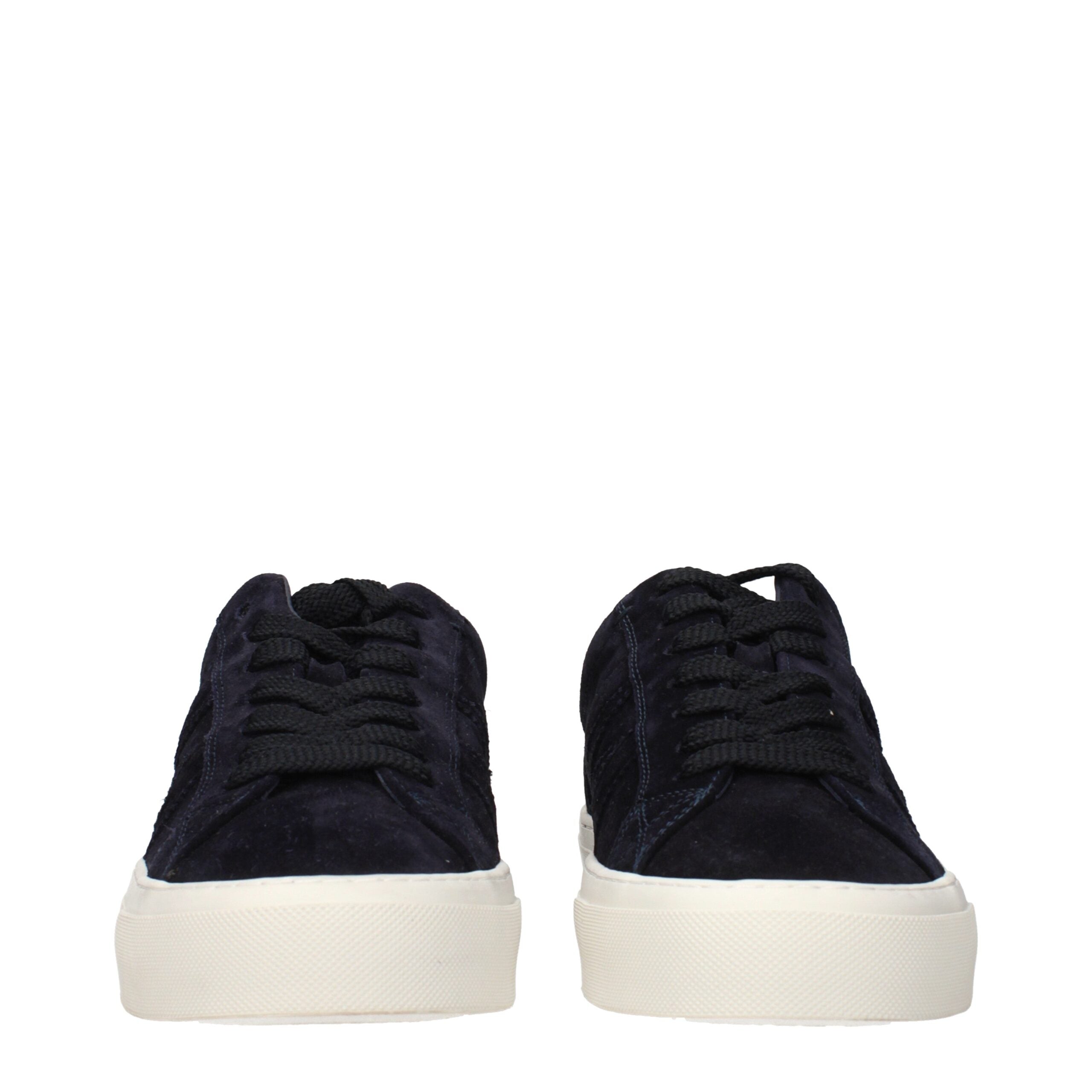 Moncler Blue Leather Low Top Sneakers