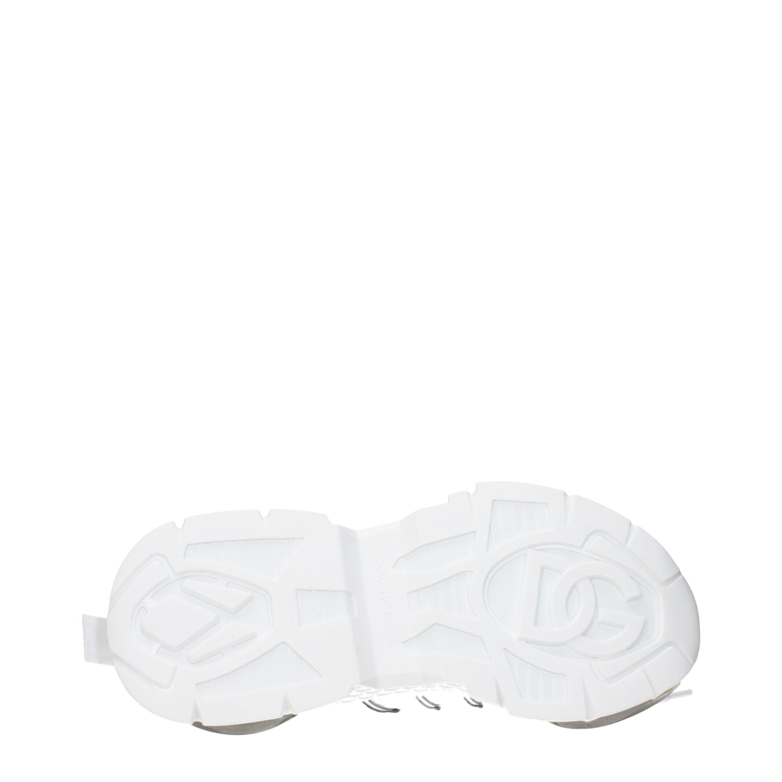 Dolce & Gabbana White Fabric Athletic Sneakers