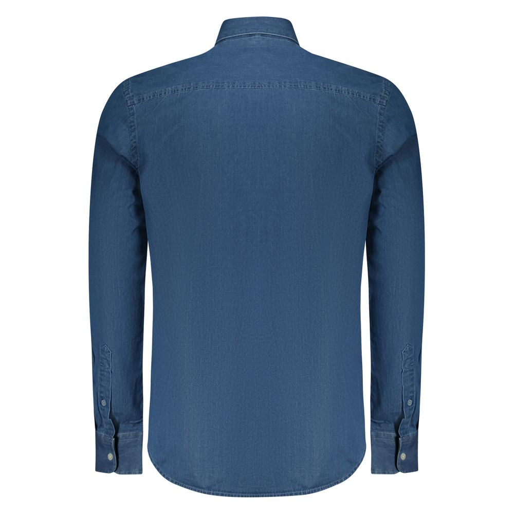 North Sails Blue Cotton Men Shirt
