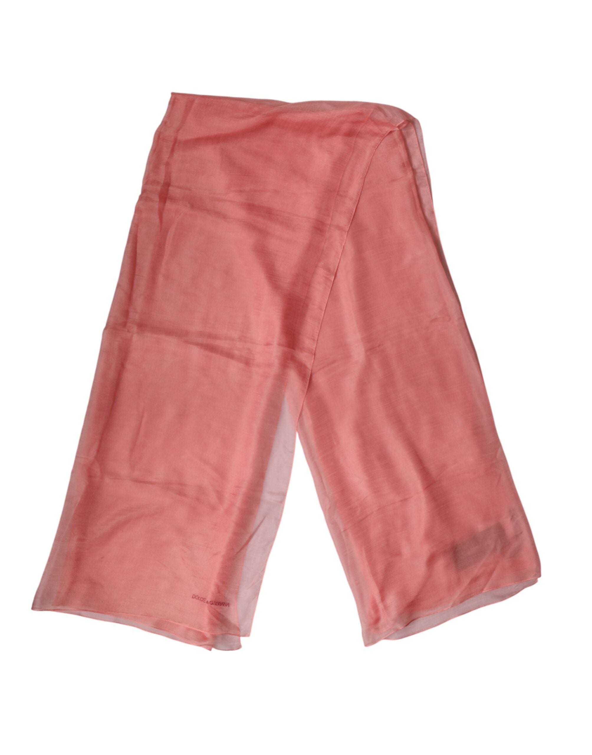 Dolce & Gabbana Light Pink Stole Neck Wrap Shawl  Scarf