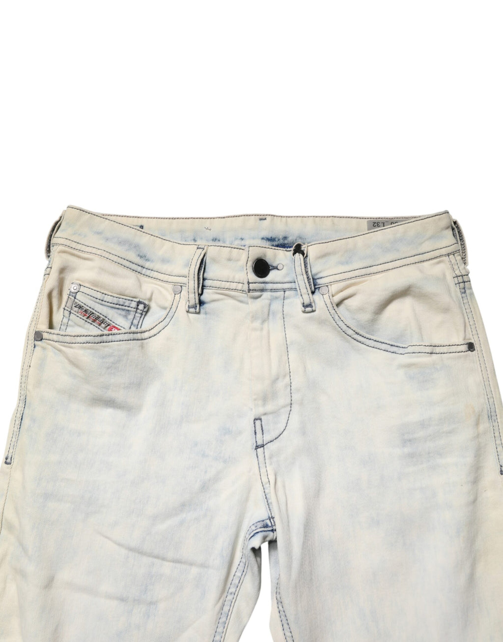 Diesel White Mid Waist Skinny Denin Casual Cotton Trouser Jeans