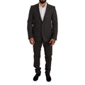 Dolce & Gabbana Black Virgin Wool Two-Piece Suit
