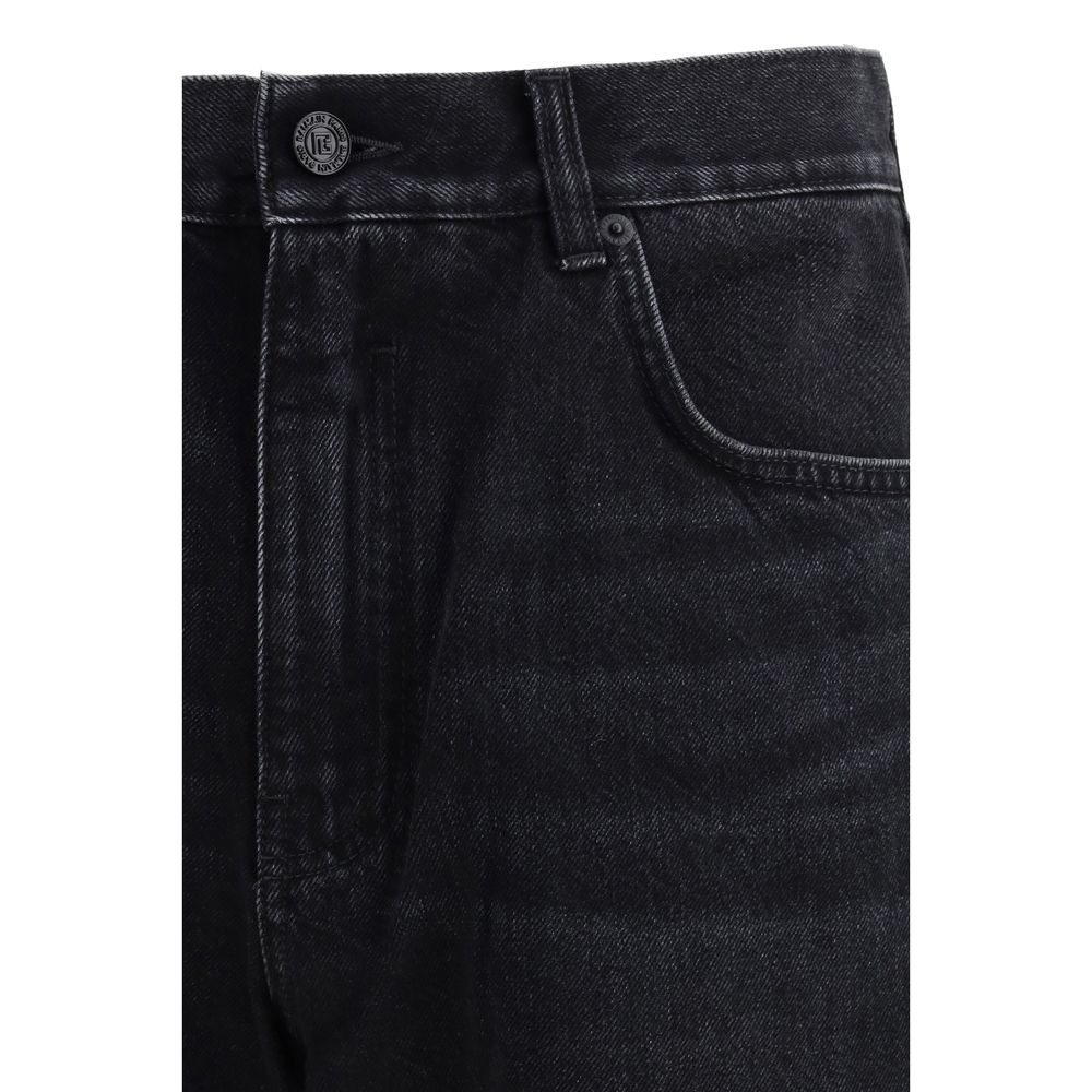 Balmain Black Cotton Jeans Denim