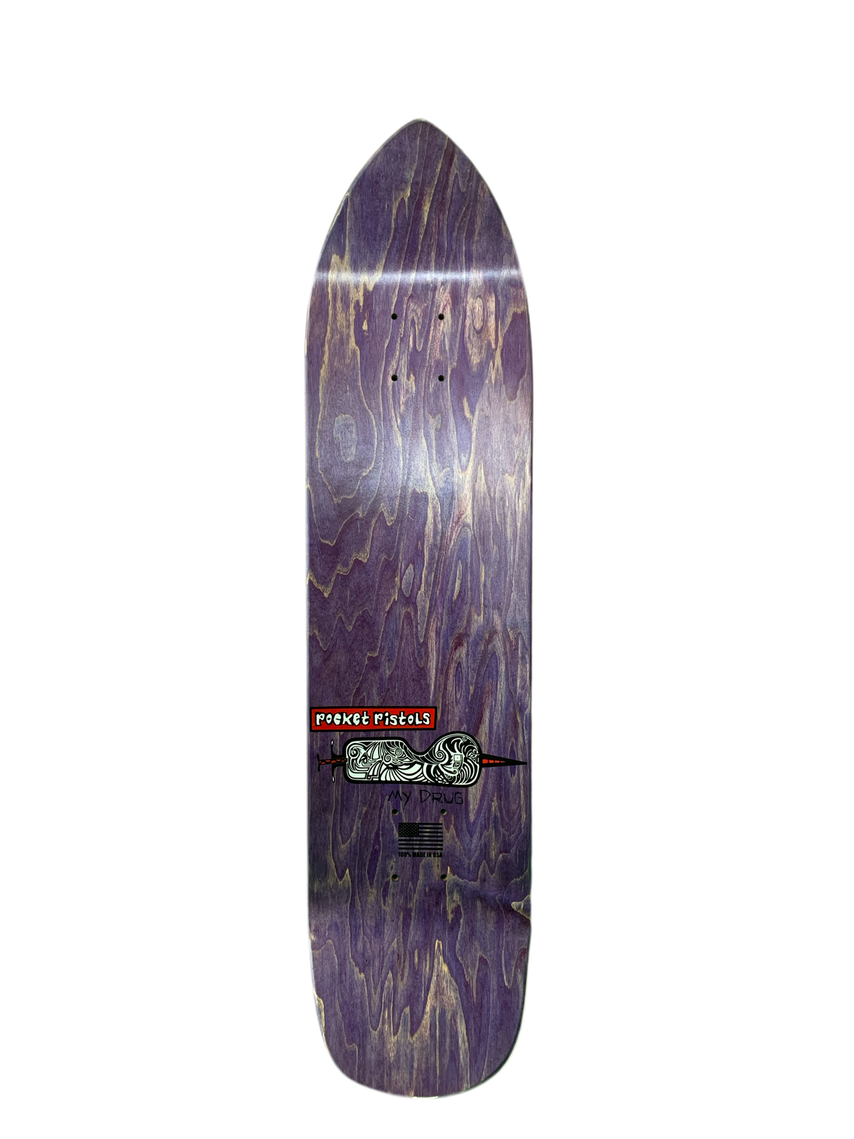 Pocket Pistols My Drug Blue 8.0" Classic Skateboard Deck