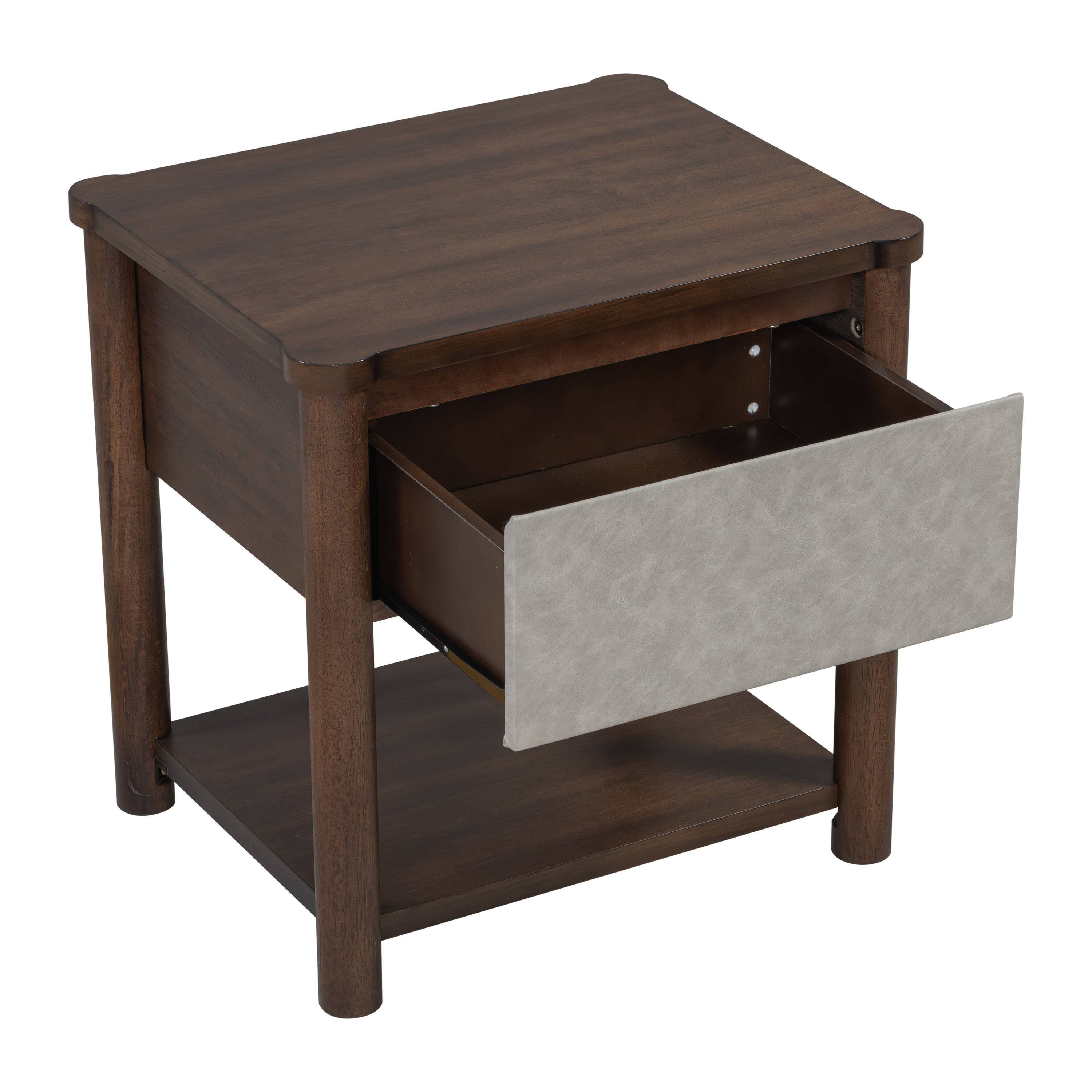 Modern King Bed Frame Set with 2 Nightstands, Light Gray Wood Platform Bed with Headboard and Matching Bedside Tables for Bedroom