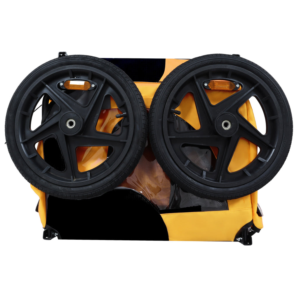 Pet Bike Trailer Dog Cart for Bicycle, Suitable for Small and Medium Pets, Easy Folding Cart Frame, Quick Release Wheel, Non-Slip Floor, Internal Leash