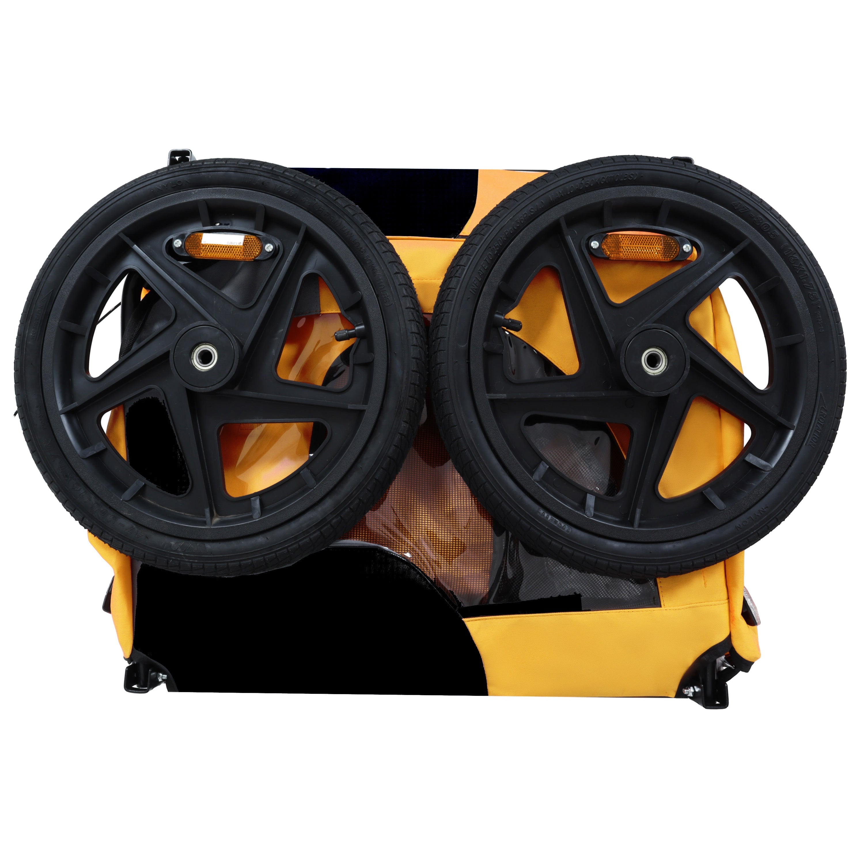 Pet Bike Trailer Dog Cart for Bicycle, Suitable for Small and Medium Pets, Easy Folding Cart Frame, Quick Release Wheel, Non-Slip Floor, Internal Leash