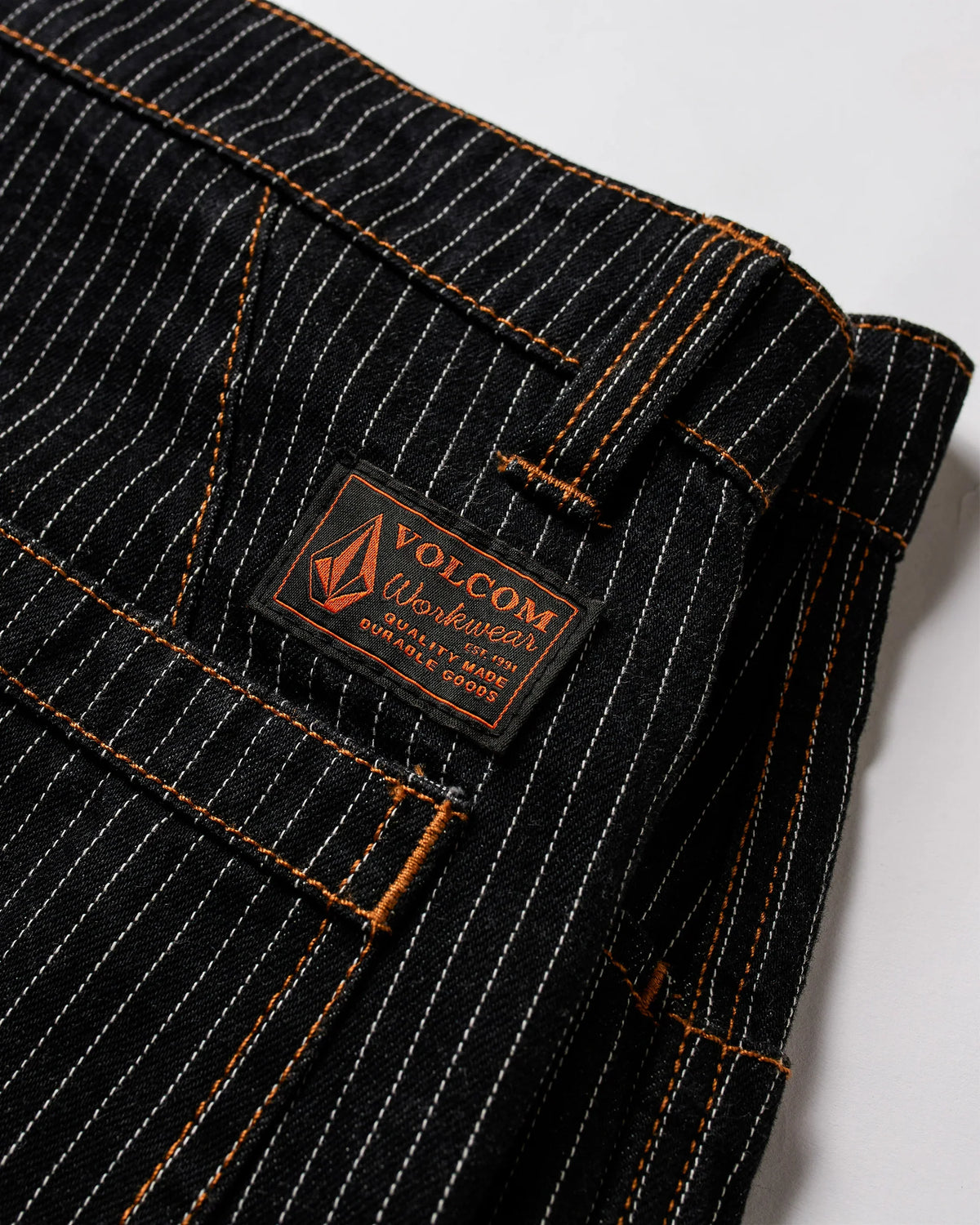 Volcom Dialed Work Pant Black Stripe Pants