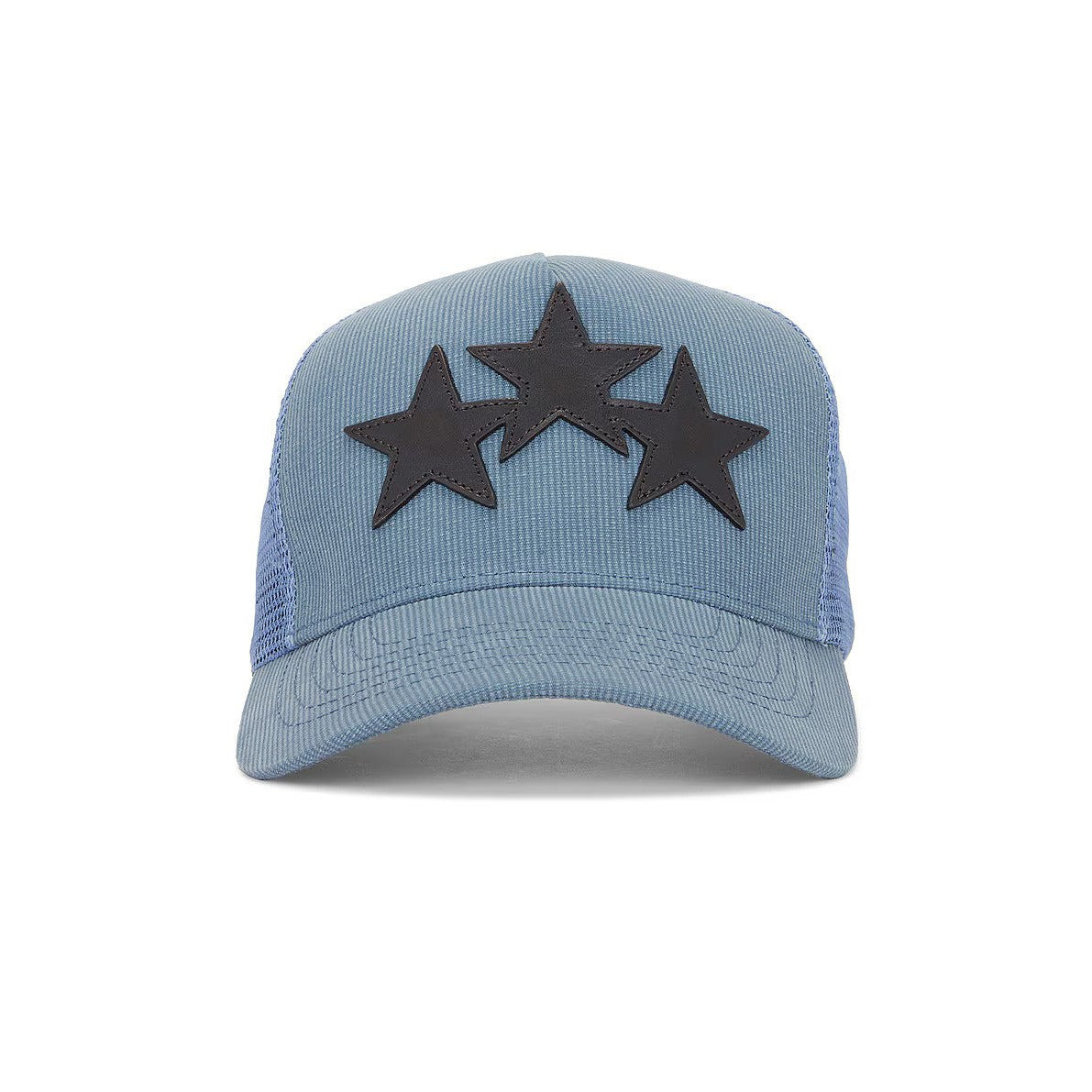 Amiri 3 star trucker hat blue black star