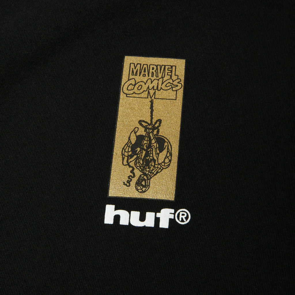 HUF x Marvel Spider-Man Arachknight Gold T-Shirt - Black